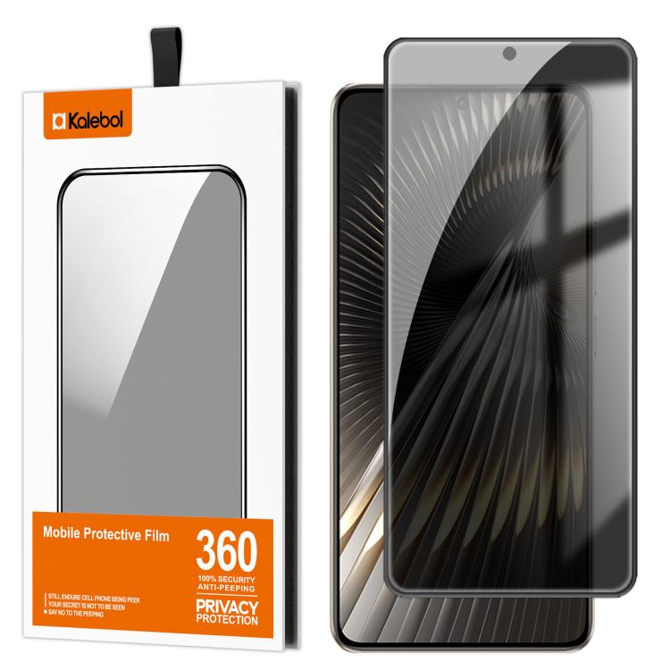 For Redmi Turbo 3 Kalebol High-Aluminum Screen-Printed Full-Coverage Black-Border Privacy Tempered Glass Film