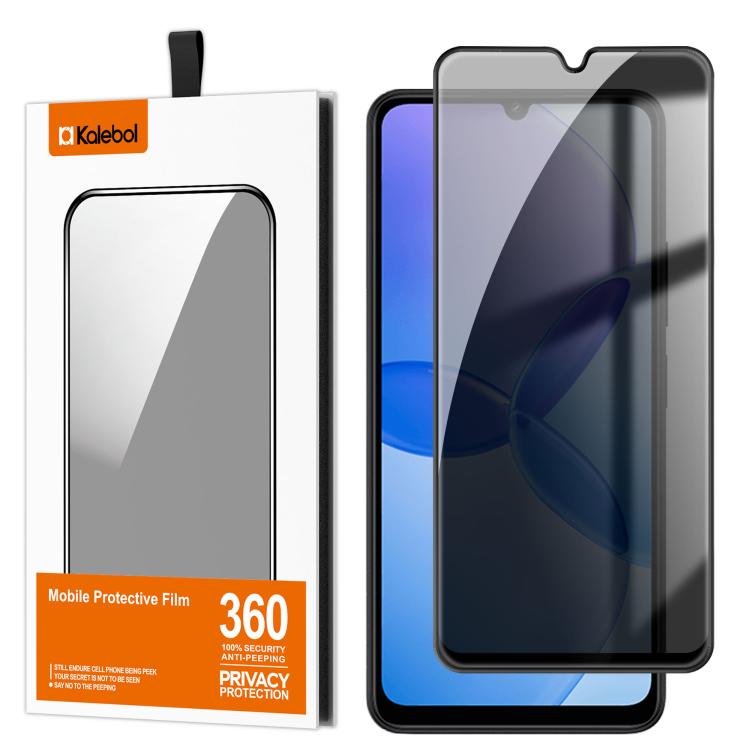 For Redmi 13R 5G Kalebol High-Aluminum Screen-Printed Full-Coverage Black-Border Privacy Tempered Glass Film