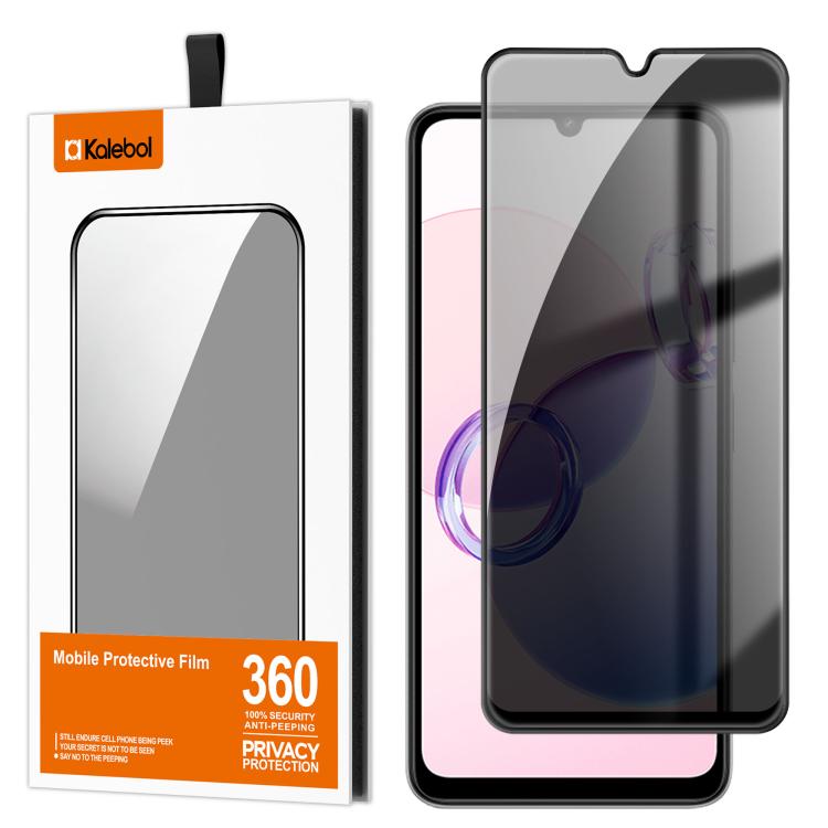 For Redmi 13C 5G Kalebol High-Aluminum Screen-Printed Full-Coverage Black-Border Privacy Tempered Glass Film
