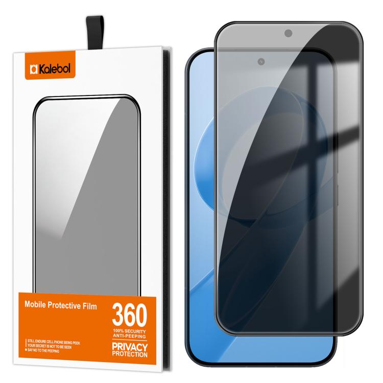 For Redmi K90 Kalebol High-Aluminum Screen-Printed Full-Coverage Black-Border Privacy Tempered Glass Film