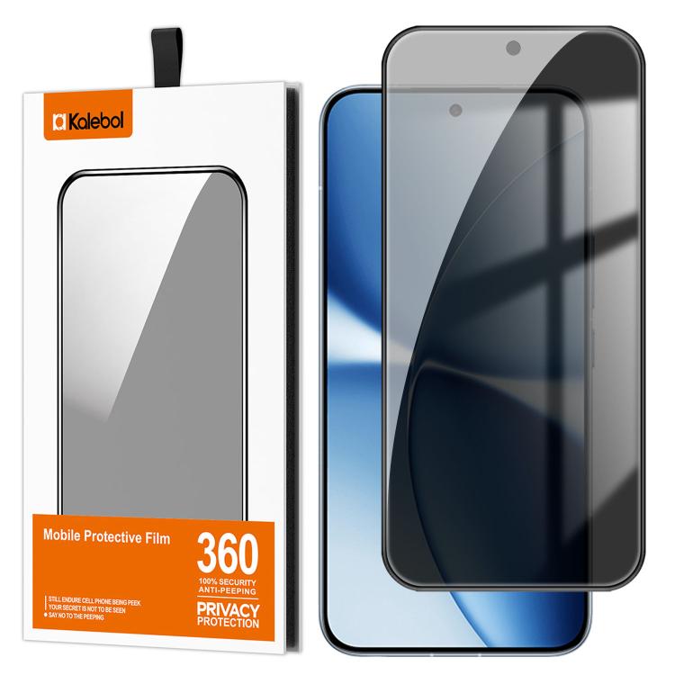 For Redmi Turbo 5 Pro Max / Poco X8 Pro Max Kalebol High-Aluminum Screen-Printed Full-Coverage Black-Border Privacy Tempered Glass Film