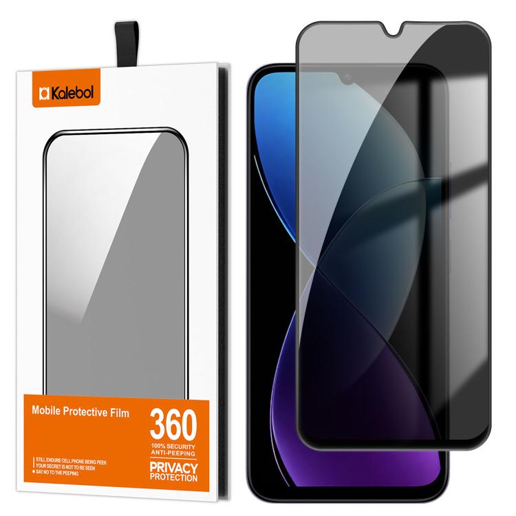 For Redmi R70m 5G Kalebol High-Aluminum Screen-Printed Full-Coverage Black-Border Privacy Tempered Glass Film