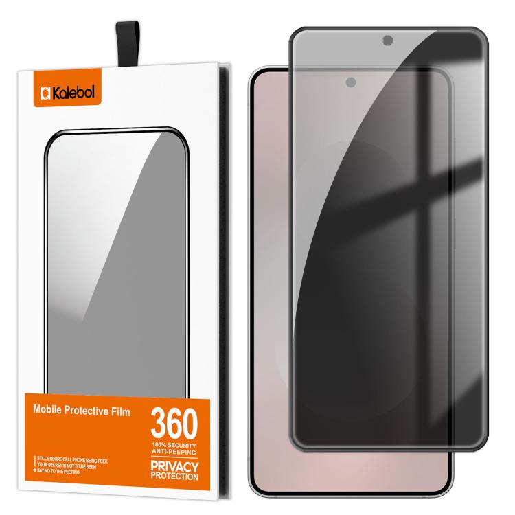 For Samsung Galaxy S25 Edge 5G Kalebol High-Aluminum Screen-Printed Full-Coverage Black-Border Privacy Tempered Glass Film