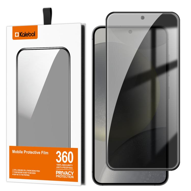 For Samsung Galaxy S24 5G Kalebol High-Aluminum Screen-Printed Full-Coverage Black-Border Privacy Tempered Glass Film