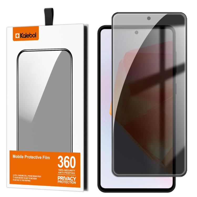 For Samsung Galaxy C55 Kalebol High-Aluminum Screen-Printed Full-Coverage Black-Border Privacy Tempered Glass Film