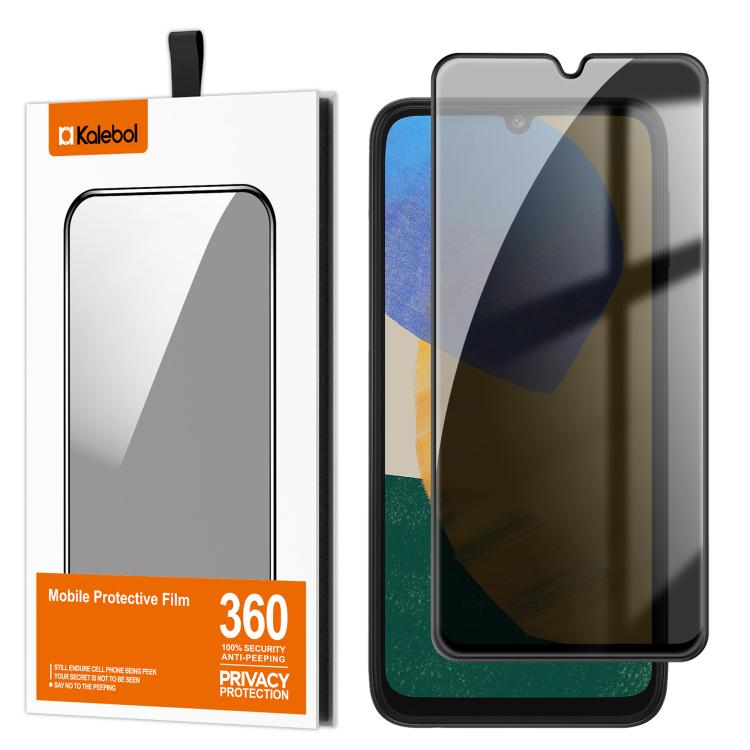 For Samsung Galaxy F34 5G Kalebol High-Aluminum Screen-Printed Full-Coverage Black-Border Privacy Tempered Glass Film