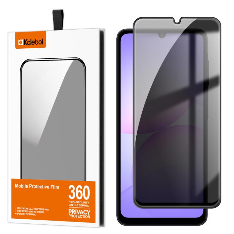 For Samsung Galaxy A07 4G / 5G Kalebol High-Aluminum Screen-Printed Full-Coverage Black-Border Privacy Tempered Glass Film