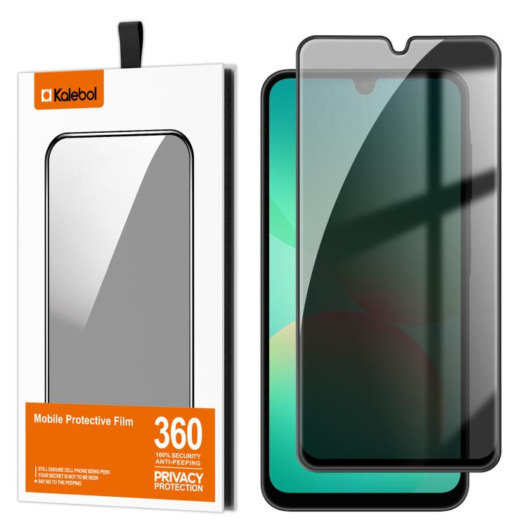 For Samsung Galaxy A26 5G Kalebol High-Aluminum Screen-Printed Full-Coverage Black-Border Privacy Tempered Glass Film