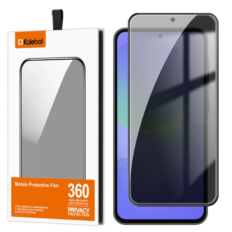 For Samsung Galaxy A36 5G Kalebol High-Aluminum Screen-Printed Full-Coverage Black-Border Privacy Tempered Glass Film