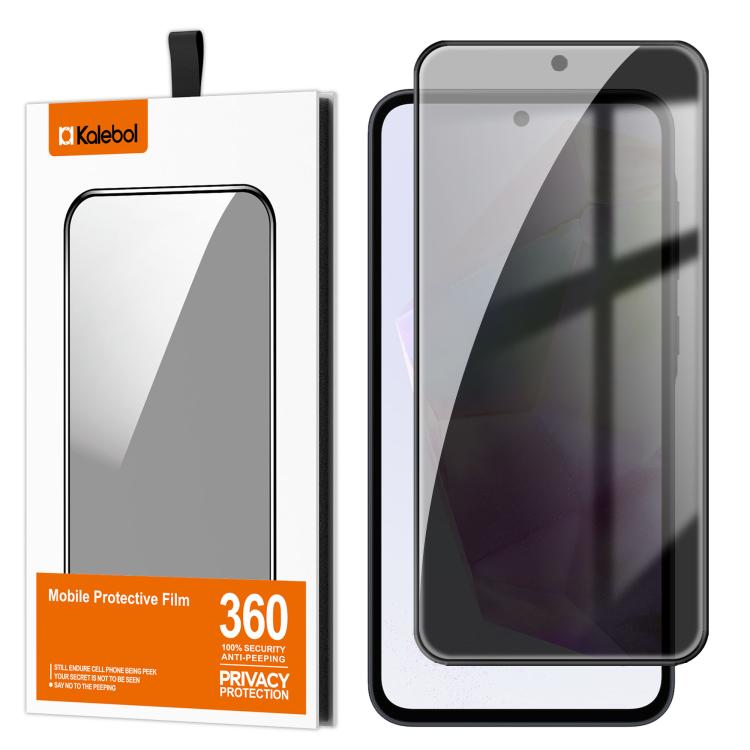 For Samsung Galaxy A35 5G Kalebol High-Aluminum Screen-Printed Full-Coverage Black-Border Privacy Tempered Glass Film