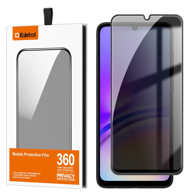 For Samsung Galaxy A05 Kalebol High-Aluminum Screen-Printed Full-Coverage Black-Border Privacy Tempered Glass Film