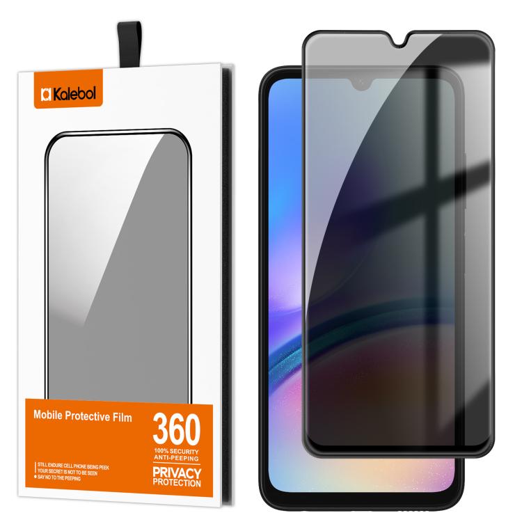 For Samsung Galaxy A05s Kalebol High-Aluminum Screen-Printed Full-Coverage Black-Border Privacy Tempered Glass Film
