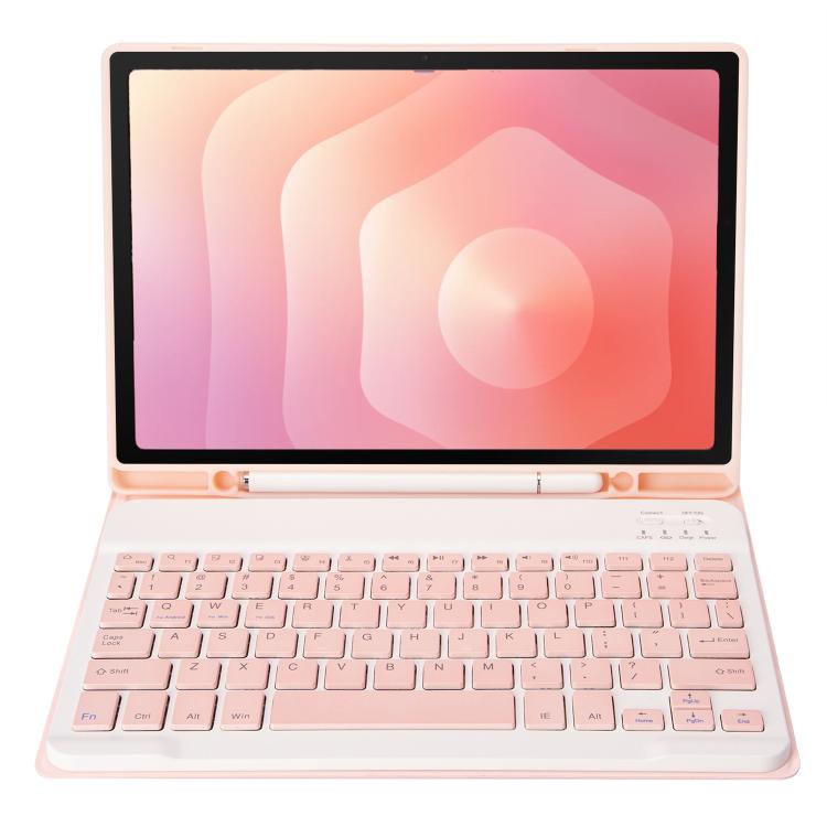For Samsung Galaxy Tab S11 Candy Color TPU Bluetooth Keyboard Leather Tablet Case with Pen Holder