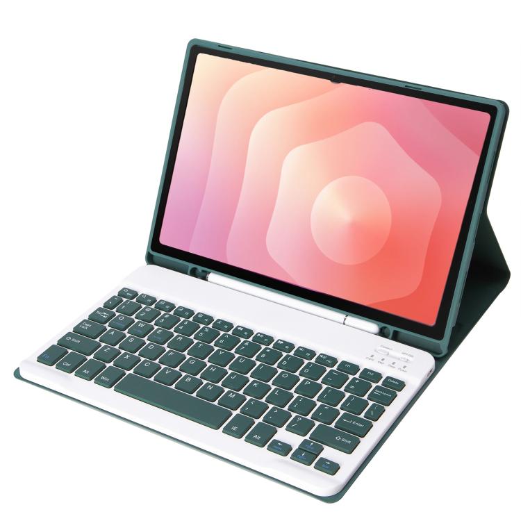 For Samsung Galaxy Tab S11 Candy Color TPU Bluetooth Keyboard Leather Tablet Case with Pen Holder