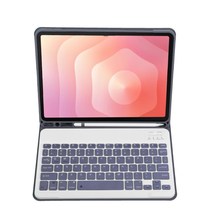 For Samsung Galaxy Tab S11 Candy Color TPU Bluetooth Keyboard Leather Tablet Case with Pen Holder