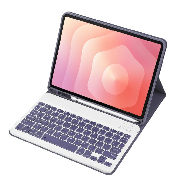 For Samsung Galaxy Tab S11 Candy Color TPU Bluetooth Keyboard Leather Tablet Case with Pen Holder