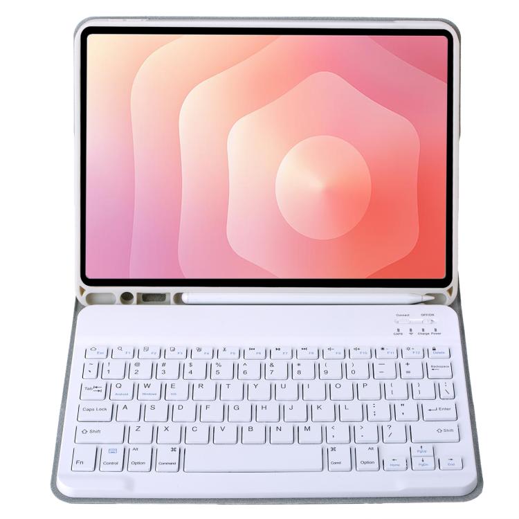 For Samsung Galaxy Tab S11 Candy Color TPU Bluetooth Keyboard Leather Tablet Case with Pen Holder