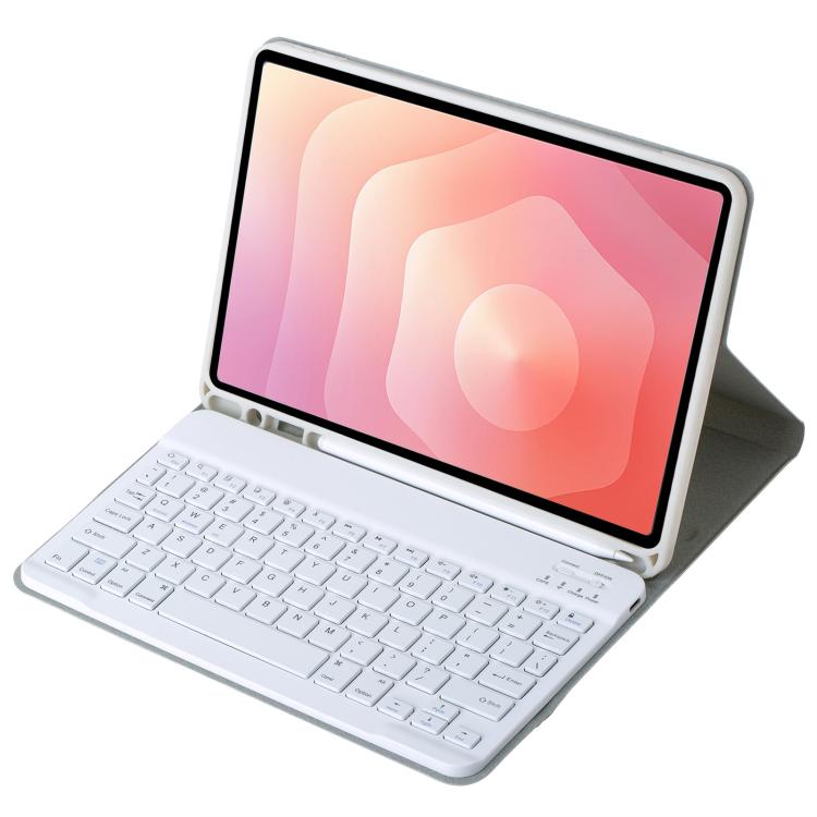 For Samsung Galaxy Tab S11 Candy Color TPU Bluetooth Keyboard Leather Tablet Case with Pen Holder