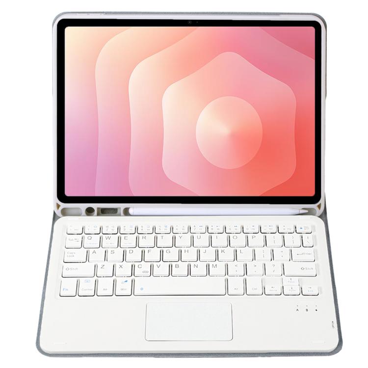 For Samsung Galaxy Tab S11 Candy Color TPU Touch Bluetooth Keyboard Leather Tablet Case with Pen Holder