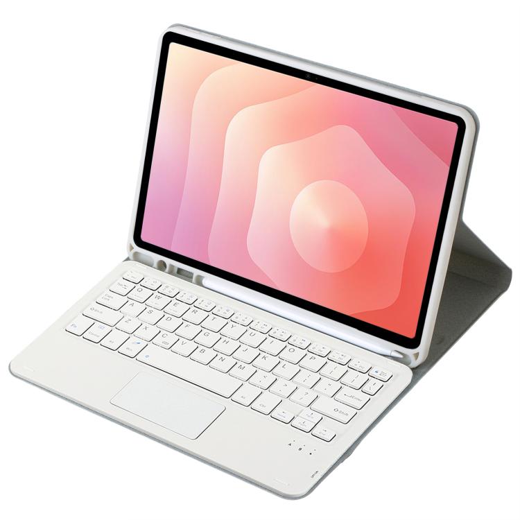 For Samsung Galaxy Tab S11 Candy Color TPU Touch Bluetooth Keyboard Leather Tablet Case with Pen Holder