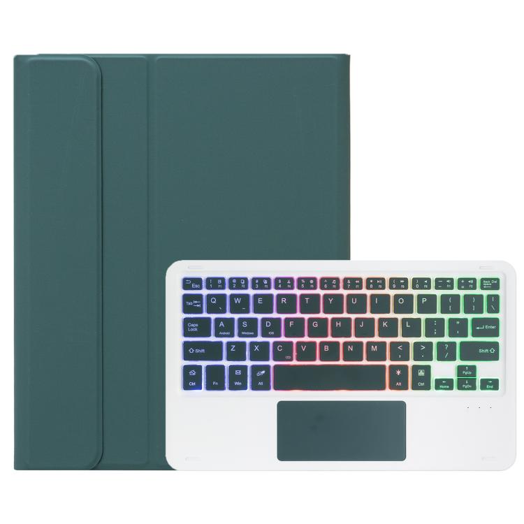 For Samsung Galaxy Tab S11 Candy Color Touch Backlight Bluetooth Keyboard Leather Tablet Case with Pen Holder