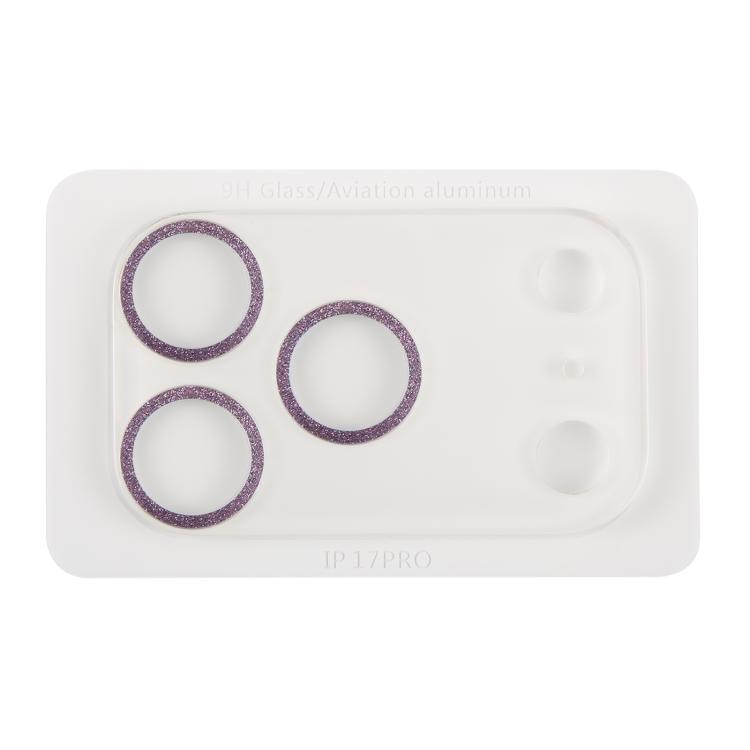 For iPhone 17 Pro Glitter Ring Tempered Glass Camera Lens Film