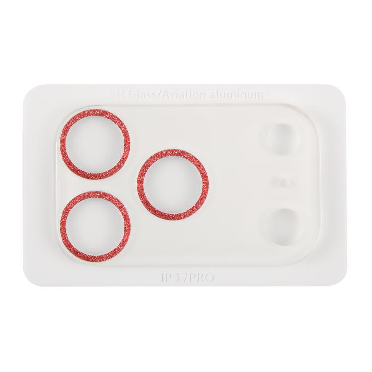 For iPhone 17 Pro Glitter Ring Tempered Glass Camera Lens Film