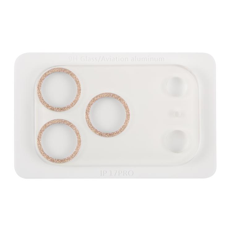 For iPhone 17 Pro Glitter Ring Tempered Glass Camera Lens Film