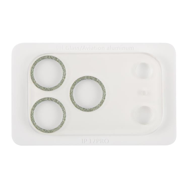 For iPhone 17 Pro Glitter Ring Tempered Glass Camera Lens Film