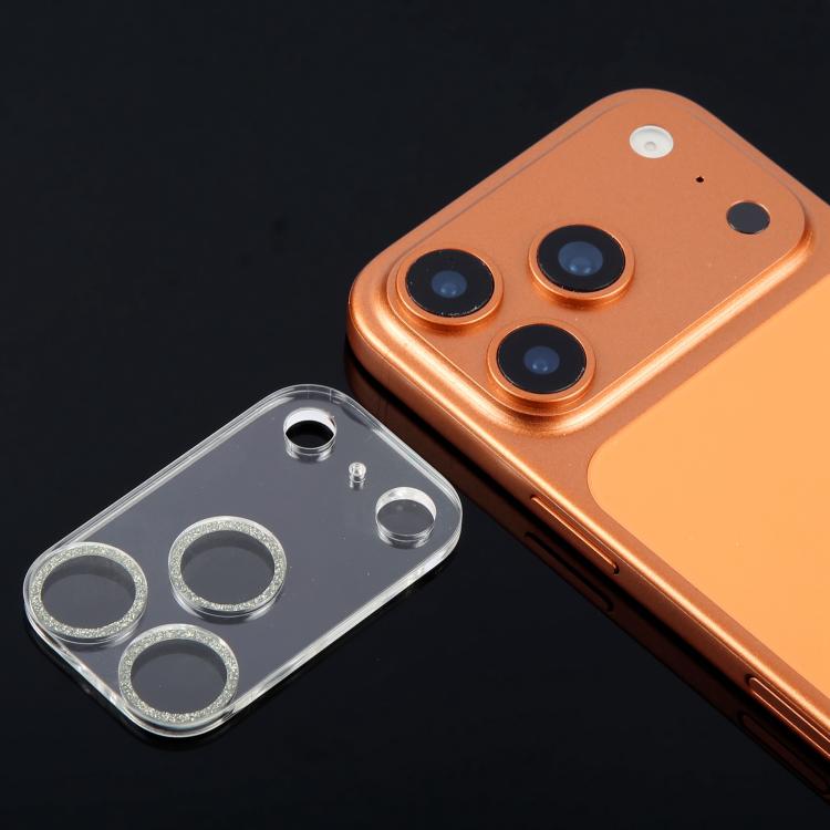 For iPhone 17 Pro Glitter Ring Tempered Glass Camera Lens Film