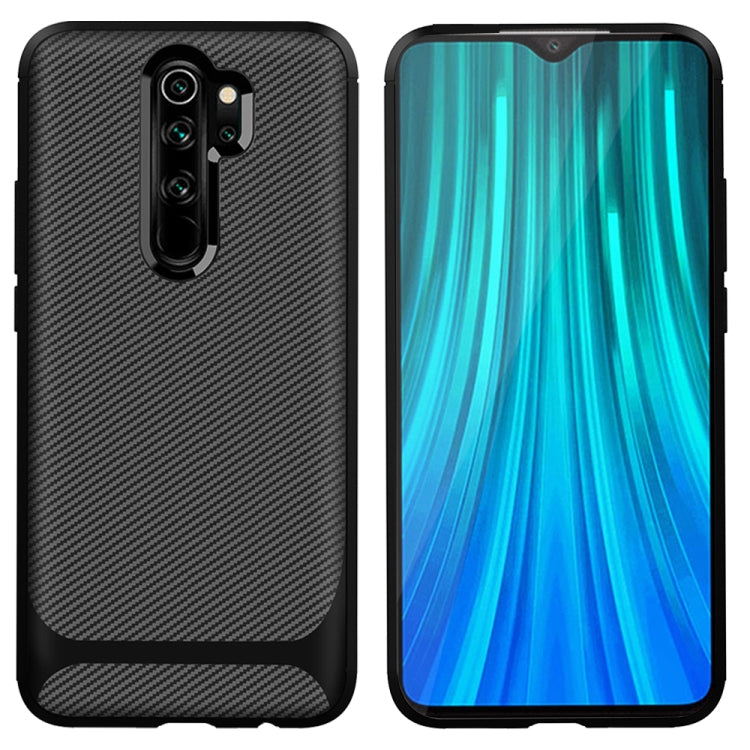 For Xiaomi Redmi 9 Carbon Fiber Texture Shockproof TPU Protective Case