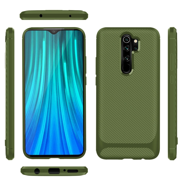 For Xiaomi Redmi 9 Carbon Fiber Texture Shockproof TPU Protective Case