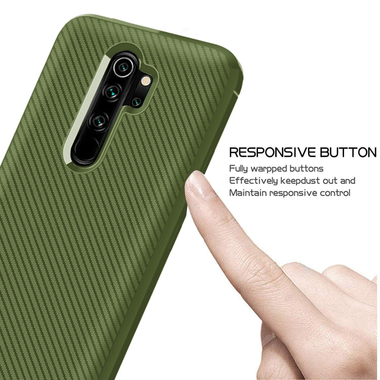 For Xiaomi Redmi 9 Carbon Fiber Texture Shockproof TPU Protective Case