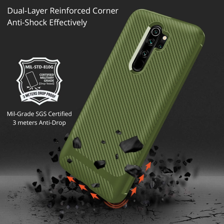 For Xiaomi Redmi 9 Carbon Fiber Texture Shockproof TPU Protective Case