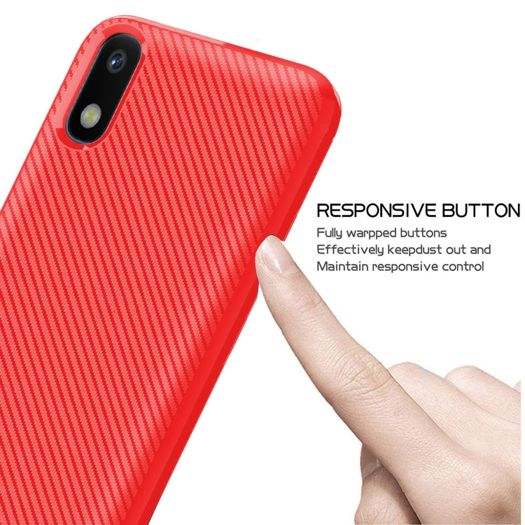 For Xiaomi Redmi 9A Carbon Fiber Texture Shockproof TPU Protective Case