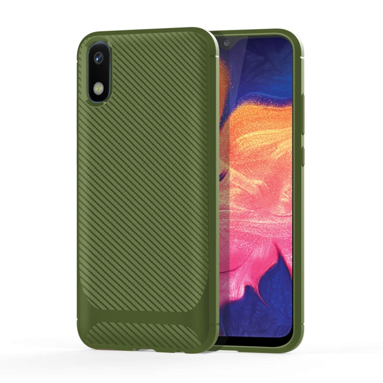 For Xiaomi Redmi 9A Carbon Fiber Texture Shockproof TPU Protective Case