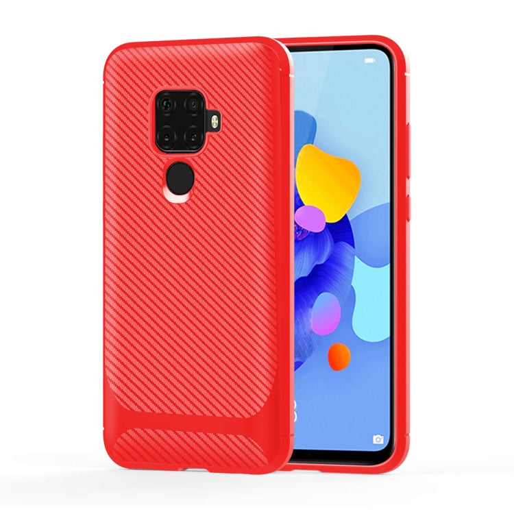 For Xiaomi Redmi 10X 4G / Note 9 Carbon Fiber Texture Shockproof TPU Protective Case