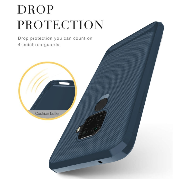 For Xiaomi Redmi 10X 4G / Note 9 Carbon Fiber Texture Shockproof TPU Protective Case