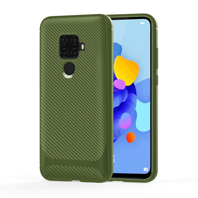 For Xiaomi Redmi 10X 4G / Note 9 Carbon Fiber Texture Shockproof TPU Protective Case