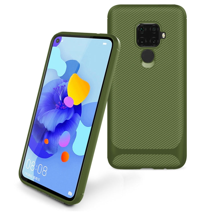 For Xiaomi Redmi 10X 4G / Note 9 Carbon Fiber Texture Shockproof TPU Protective Case