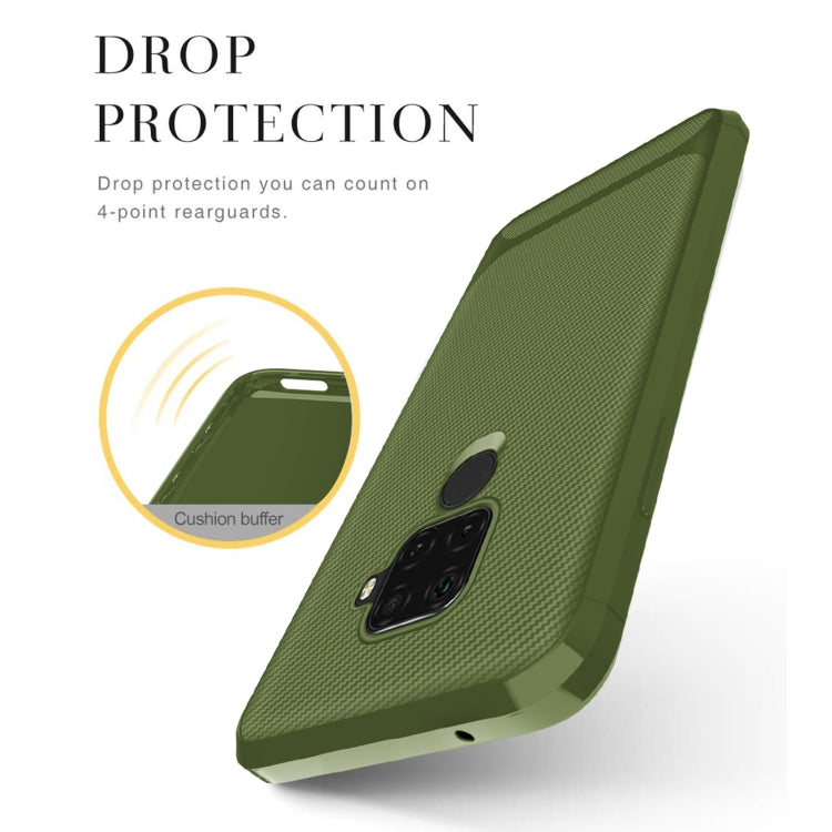 For Xiaomi Redmi 10X 4G / Note 9 Carbon Fiber Texture Shockproof TPU Protective Case