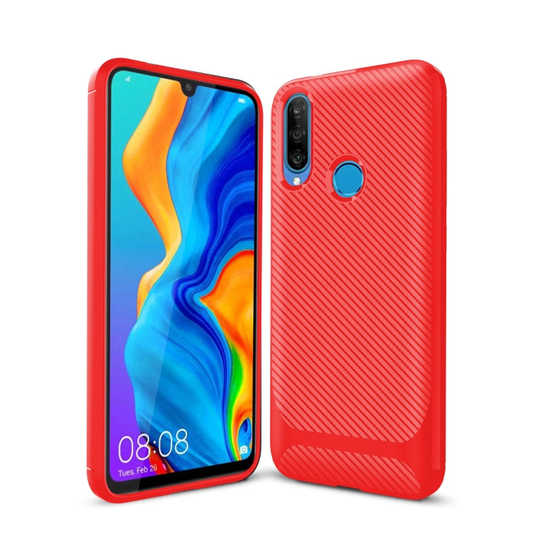 For Huawei Y6P 2020 Carbon Fiber Texture Shockproof TPU Protective Case