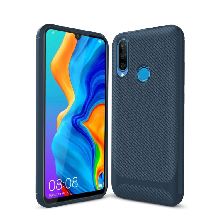 For Huawei Y6P 2020 Carbon Fiber Texture Shockproof TPU Protective Case
