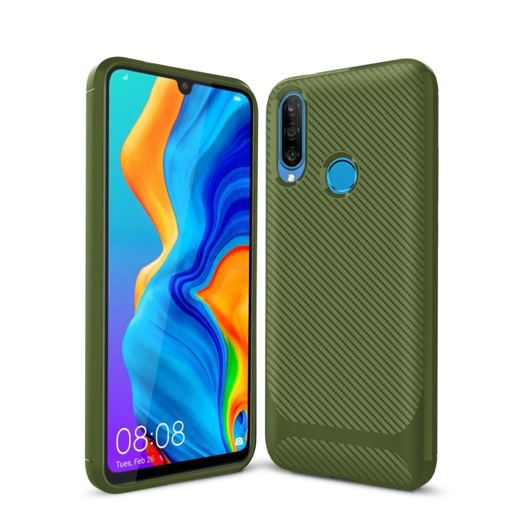 For Huawei Y6P 2020 Carbon Fiber Texture Shockproof TPU Protective Case