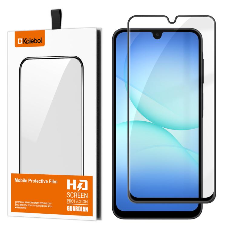 For Samsung Galaxy A17 5G Kalebol High-Aluminum Screen-Printed Full-Coverage Anti-Fingerprint Black-Bordered HD Tempered Glass Film