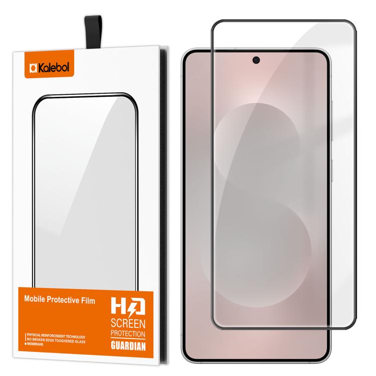 For Samsung Galaxy S26 5G Kalebol High-Aluminum Screen-Printed Full-Coverage Anti-Fingerprint Black-Bordered HD Tempered Glass Film