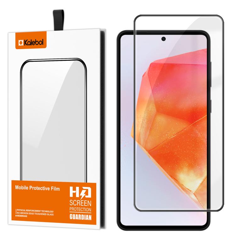 For Samsung Galaxy C55 Kalebol High-Aluminum Screen-Printed Full-Coverage Anti-Fingerprint Black-Bordered HD Tempered Glass Film