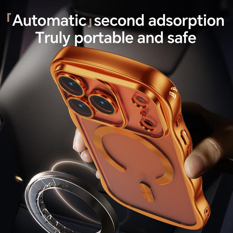 For iPhone 17 Pro Max Big Wave Electroplating MagSafe Magnetic Phone Case