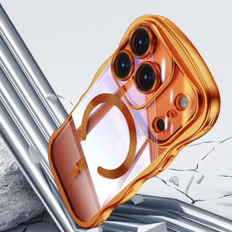 For iPhone 17 Pro Max Big Wave Electroplating MagSafe Magnetic Phone Case