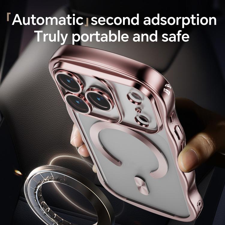 For iPhone 17 Pro Max Big Wave Electroplating MagSafe Magnetic Phone Case